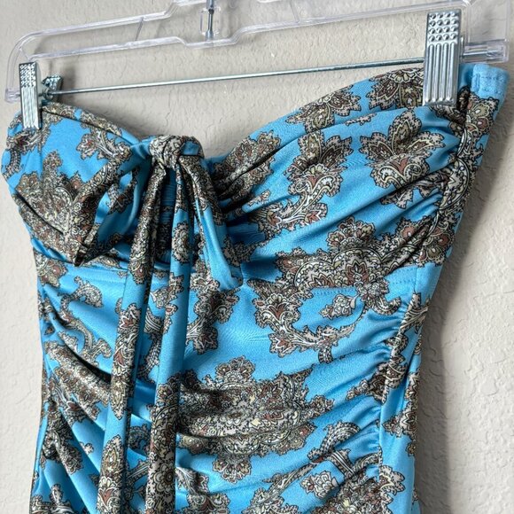 ZIMMERMANN Fiesta Square Link One-Piece Boho Printed Swimsuit Size 1 - Picture 3 of 15
